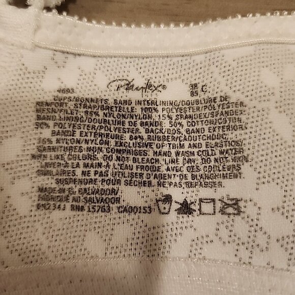 Playtex Bra 38C White Wireless Unlined 4693 - Picture 3 of 3